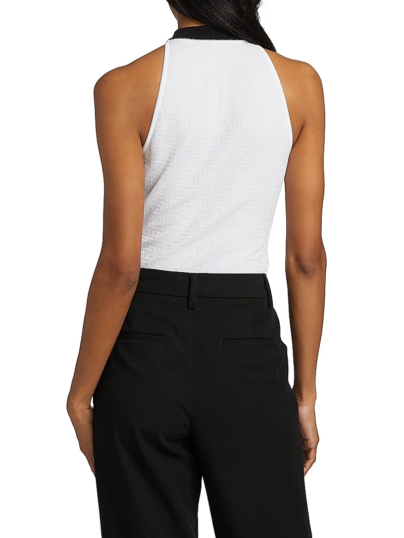 Logo Knit Sleeveless Bodysuit