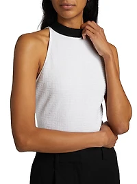 Logo Knit Sleeveless Bodysuit