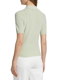 Darcey Cotton-Cashmere Polo Top
