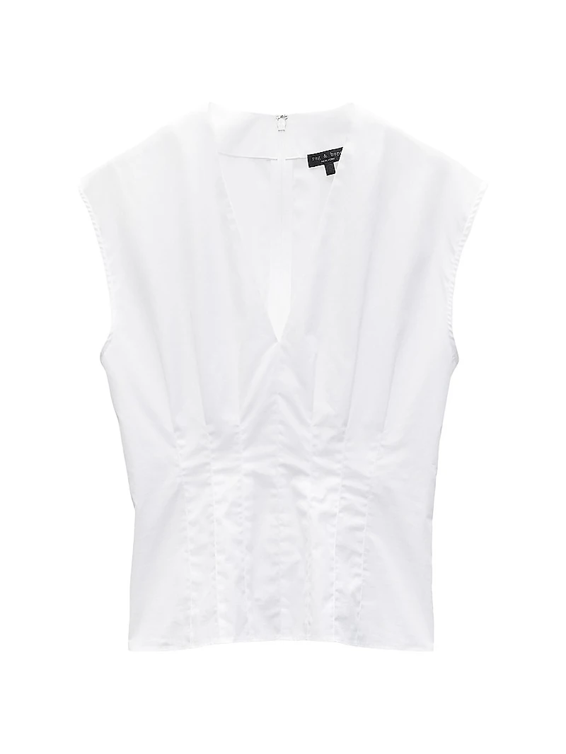 Ines Poplin Sleeveless Top