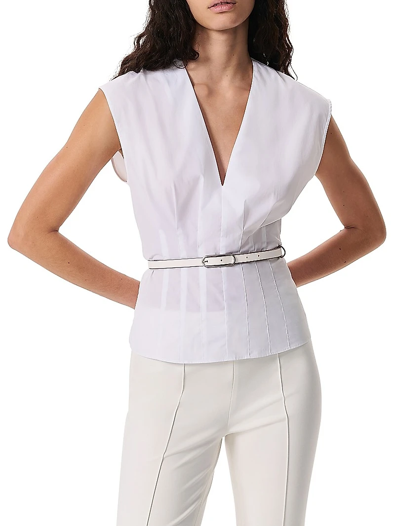 Ines Poplin Sleeveless Top