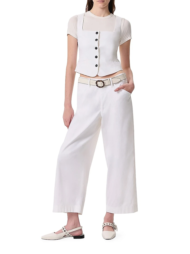 Mariana Linen-Blend Vest