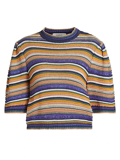 Farfaela Striped Cotton Sweater