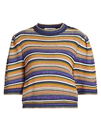Farfaela Striped Cotton Sweater