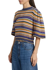 Farfaela Striped Cotton Sweater