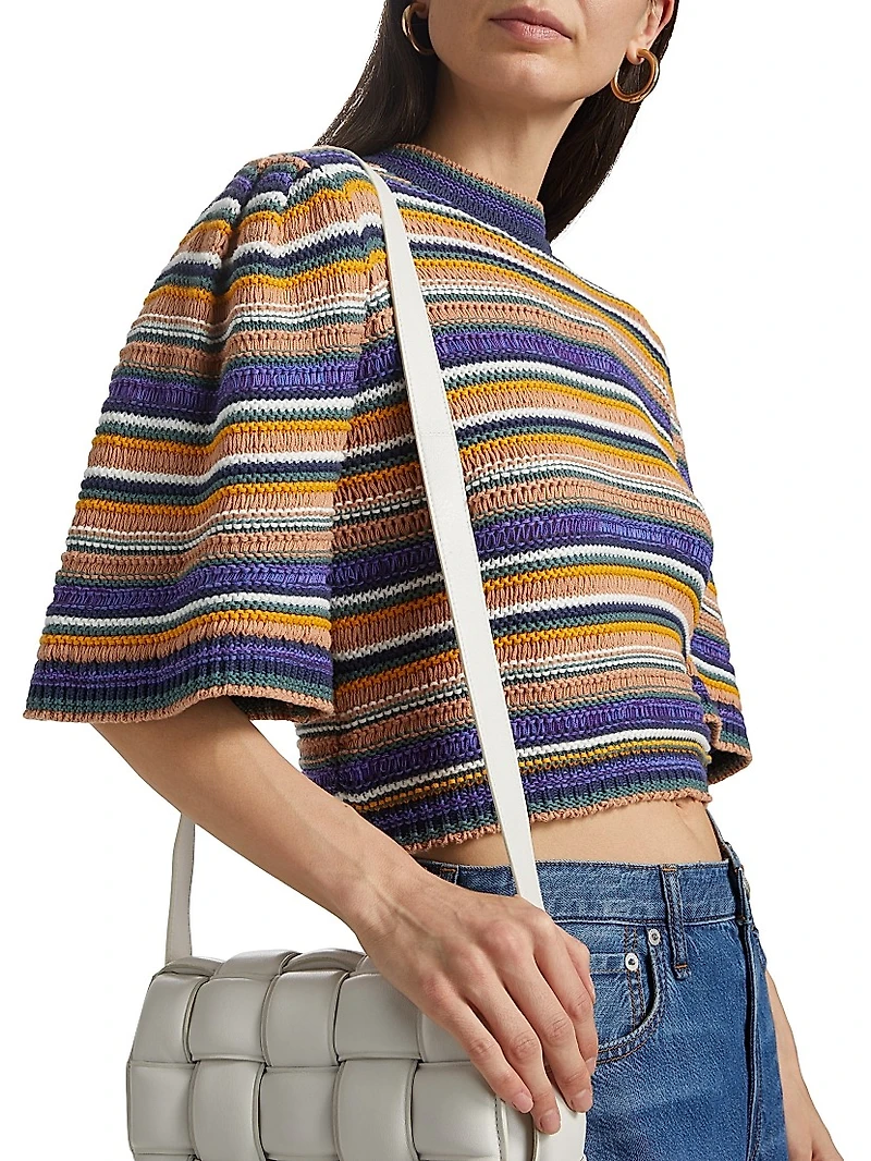 Farfaela Striped Cotton Sweater