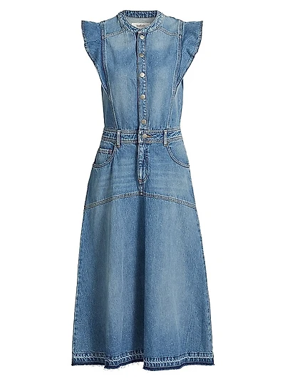 Vayea Denim Midi-Dress