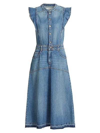 Vayea Denim Midi-Dress