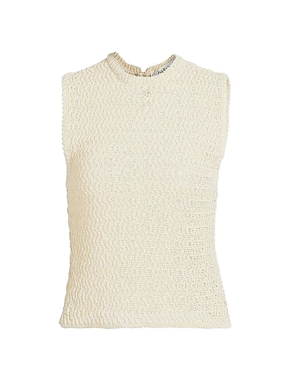 Pira Cotton-Blend Crochet-Knit Top
