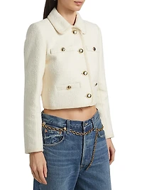 Meiradith Cotton-Blend Bouclé Crop Jacket