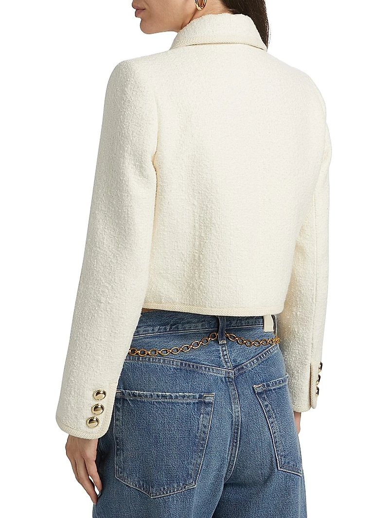 Meiradith Cotton-Blend Bouclé Crop Jacket