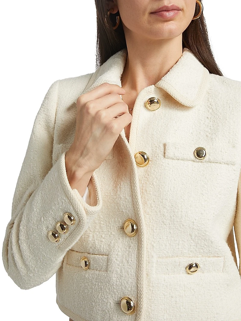 Meiradith Cotton-Blend Bouclé Crop Jacket