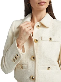 Meiradith Cotton-Blend Bouclé Crop Jacket