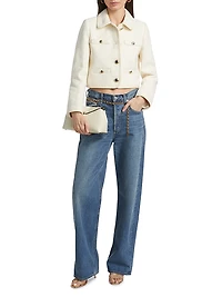 Meiradith Cotton-Blend Bouclé Crop Jacket