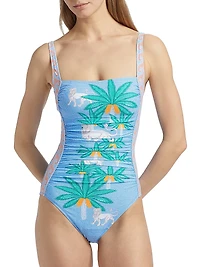 Johnny Was x Paolita Ruched One-Piece Swimsuit