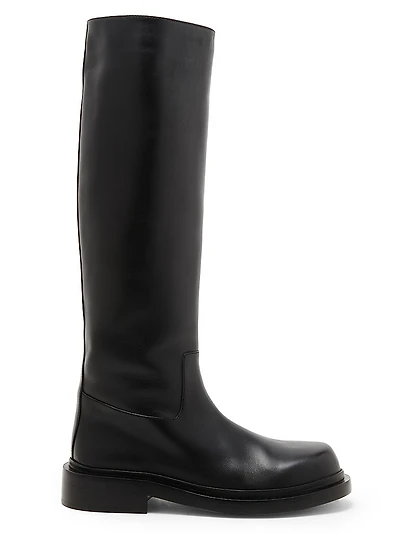 Leather Knee-High Boots