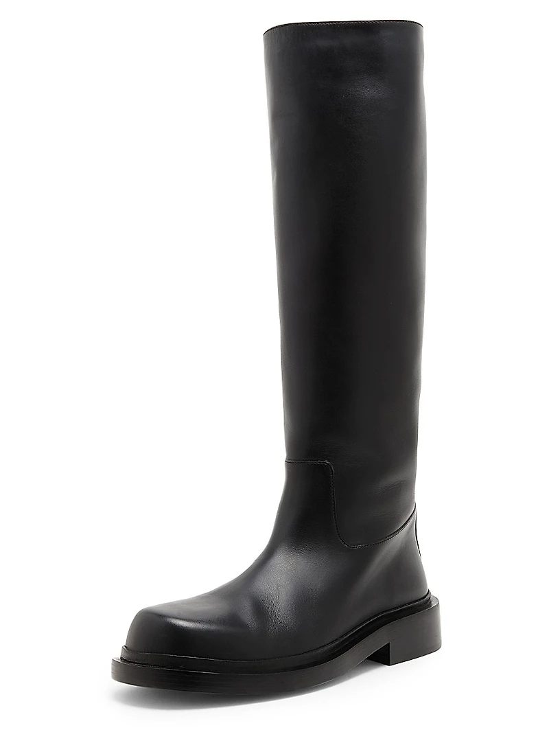 Leather Knee-High Boots
