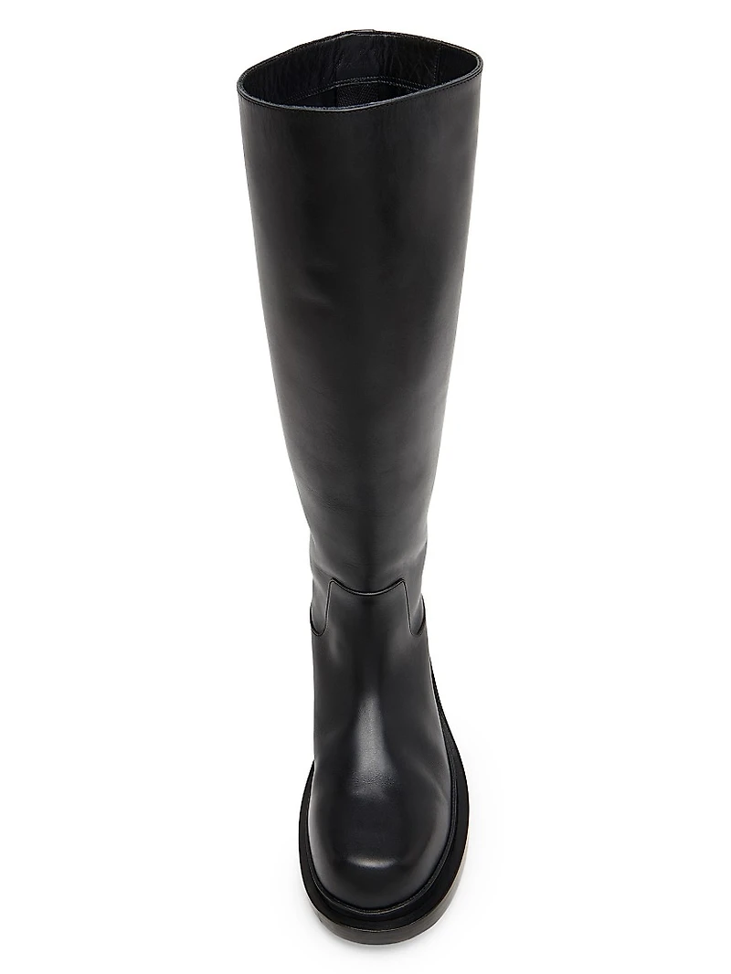 Leather Knee-High Boots