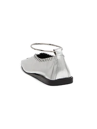Ballerina Metallic Leather Flats