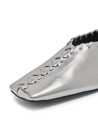 Ballerina Metallic Leather Flats