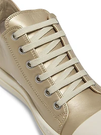 Metallic Leather Low Sneakers