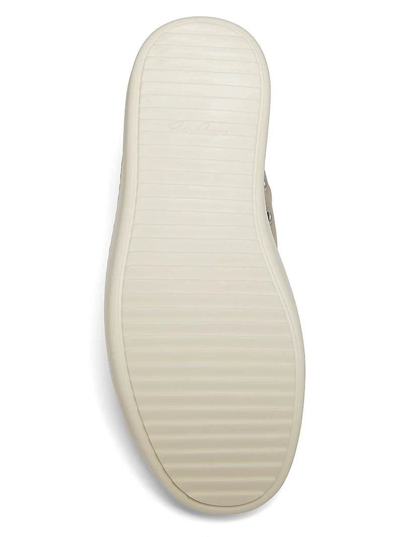 Metallic Leather Low Sneakers