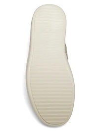 Metallic Leather Low Sneakers