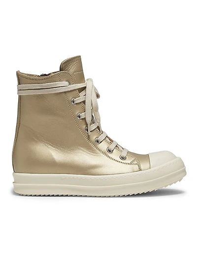 Metallic Leather Sneakers