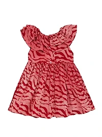Baby Girl's, Little Girl's & Funke Ruffle-Trim Dress