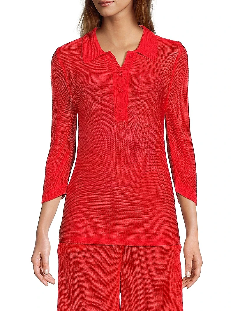 Everyday Tropics Knit Polo Shirt