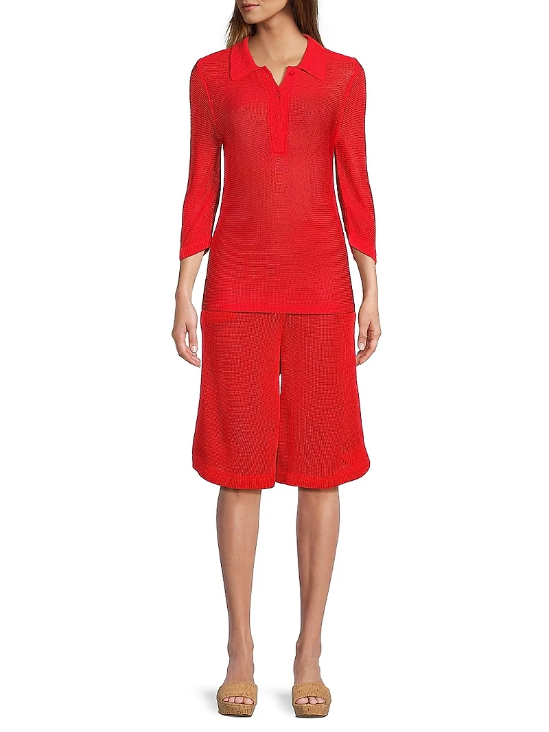 Everyday Tropics Knit Polo Shirt