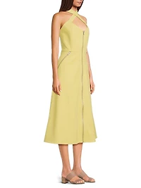 Everyday Tropics Crossover Zip-Front Dress