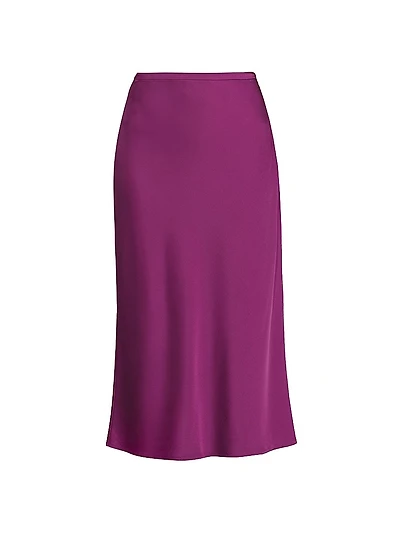 Everyday Tropics Satin Bias-Cut Maxi Skirt