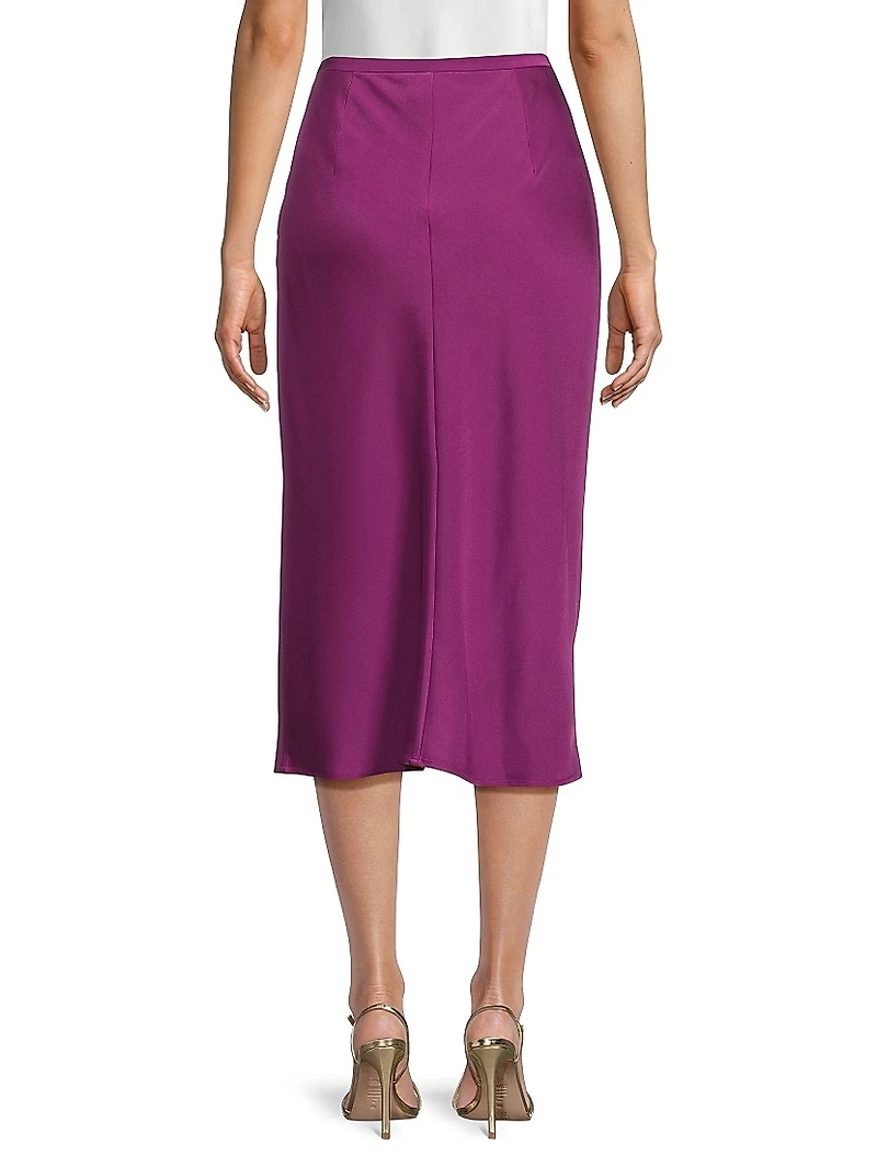 Everyday Tropics Satin Bias-Cut Maxi Skirt