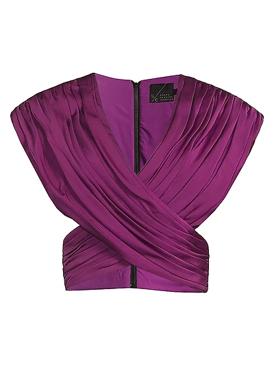Everyday Tropics Crossover Ruched Top