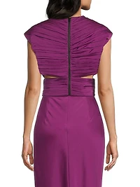 Everyday Tropics Crossover Ruched Top