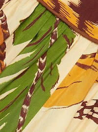 Foliage Sketch Cotton-Blend Maxi Dress