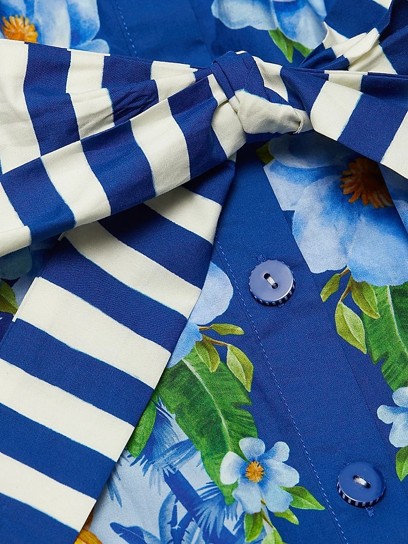 Fresh Table Scarf-Printed Cotton Shirtdress