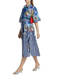 Fresh Table Scarf-Printed Cotton Shirtdress