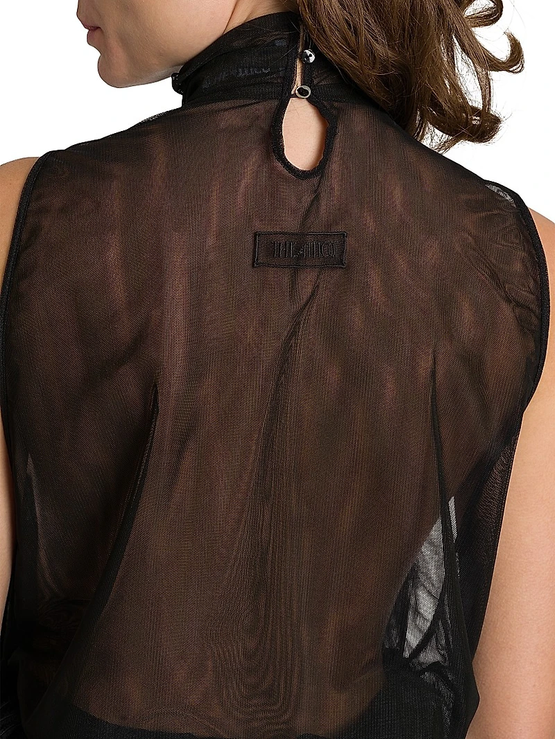 Feather Tulle Minidress