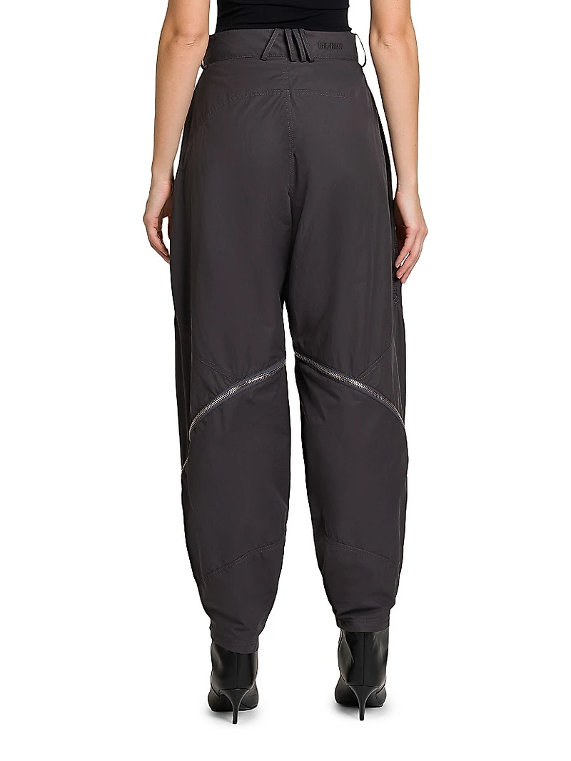 Canvas Zip Parachute Pants