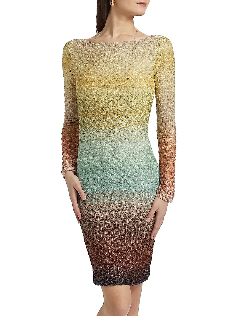 Raschel Lace Degradé Minidress