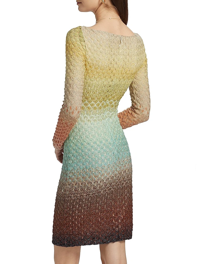 Raschel Lace Degradé Minidress