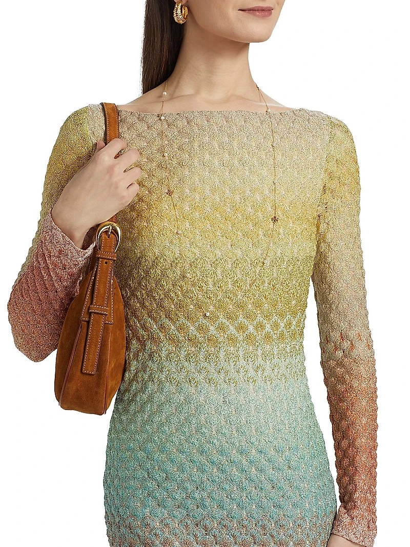 Raschel Lace Degradé Minidress