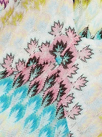 Raschel Lace Chevron Sleeveless Minidress