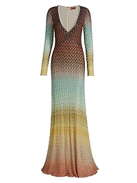 Raschel Lace Degradé Maxi Dress