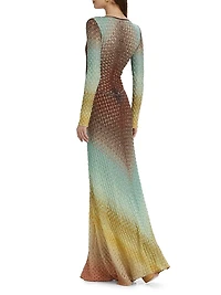 Raschel Lace Degradé Maxi Dress