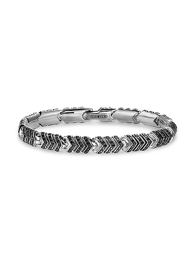 Chevron Link Bracelet Sterling Silver