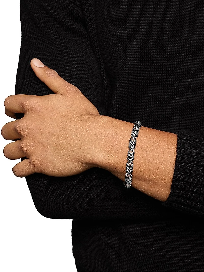 Chevron Link Bracelet Sterling Silver