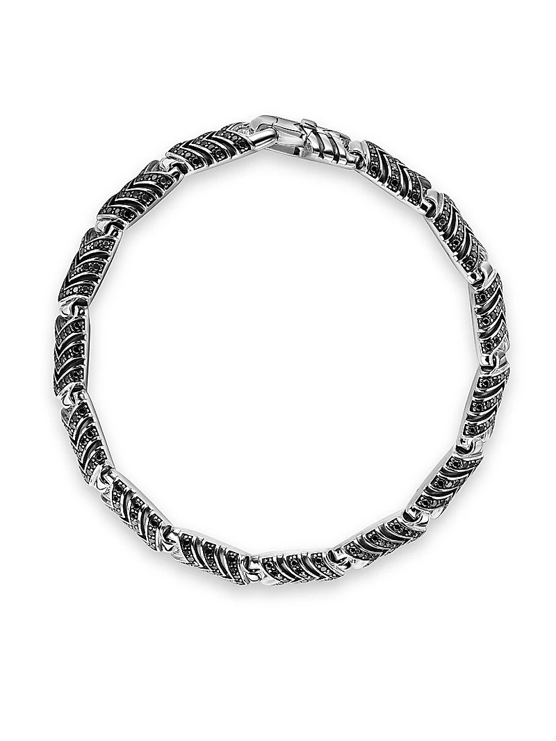 Chevron Link Bracelet Sterling Silver